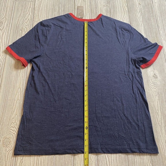 NHL Columbus Blue Jackets Logo Ringer Tee Men’s XL Blue Soft Hockey CBJ NWT - Picture 8 of 9